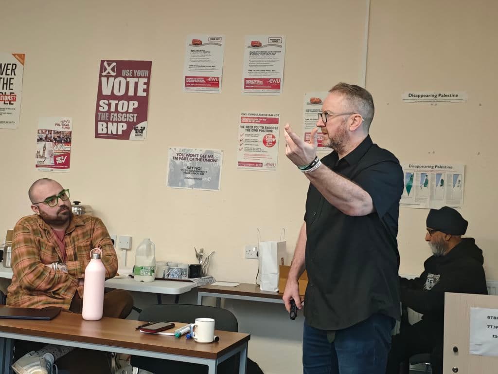 Workers gathered for collective education and organising